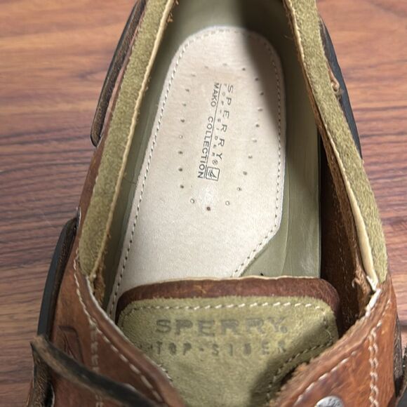 Sperry Topsider Mako Canoe Moc Boat Shoe in Amaretto Leather. Size 13W. - Picture 6 of 9